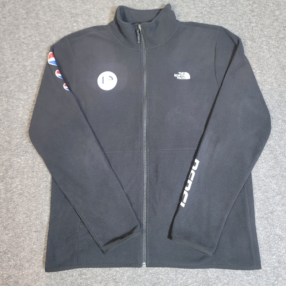 The North Face x Pepsi Fleece Jacket Men’s Large Black Full Zip SP23 IE Logo Pro